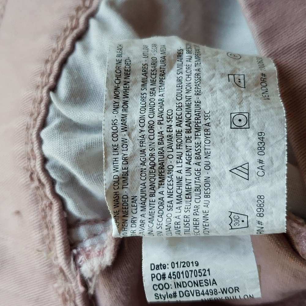 GLORIA VANDERBILT Avery Pull-On Neutral Blush Dusty Rose Capris Skimmer Jeans-18 - Picture 12 of 15